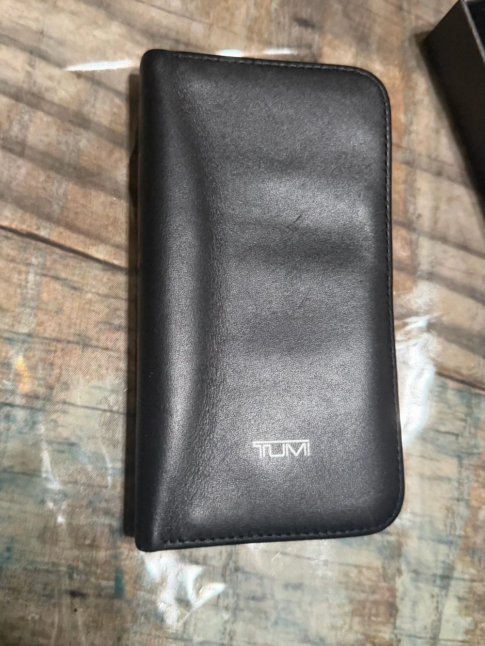 Tumi Black Leather Wallet Folio Phone Case iPhone 12/12 pro